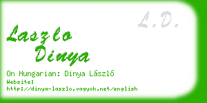 laszlo dinya business card